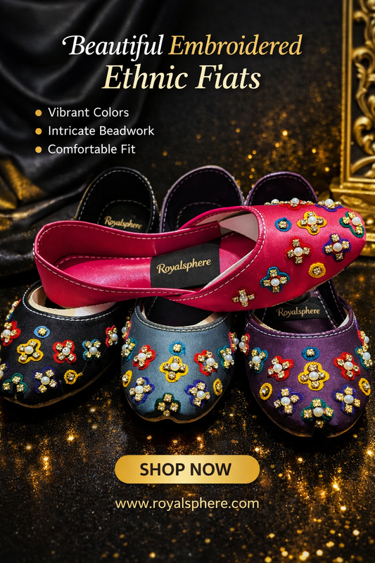 RoyalSphere Khussa - Handcrafted Traditional Pakistani Footwear by RoyalSphere Official